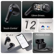 10 - Zebronics Zeb-Sound Bomb S101 Wireless Earbuds,  Black 