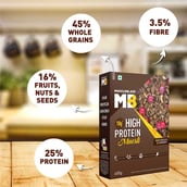 7 - MuscleBlaze High Protein Muesli OP,  0.4 kg  Dark Chocolate & Cranberry 