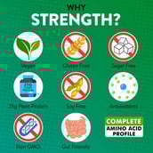 5 - Plix Sport 100% Plant Protein Strength (Post Workout),  2.2 lb  Vanilla Banana 