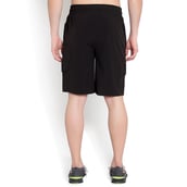 3 - John Ally Dry-Fit Gym Workout Shorts with Zipper Pockets & Cargo Deep Pockets,  Small  Jet Black 