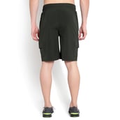 3 - John Ally Dry-Fit Gym Workout Shorts with Zipper Pockets & Cargo Deep Pockets,  Medium  Dark Olive Green 