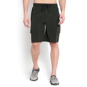 2 - John Ally Dry-Fit Gym Workout Shorts with Zipper Pockets & Cargo Deep Pockets,  XL  Dark Olive Green 