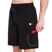 4 - John Ally Dry-Fit Gym Workout Shorts with Zipper Pockets & Flap Pockets,  2XL  Jet Black 