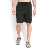 2 - John Ally Dry-Fit Gym Workout Shorts with Zipper Pockets & Flap Pockets,  Large  Dark Olive Green 