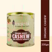 4 - Praakritik Organic Whole Cashew W240,  200 g  Natural 
