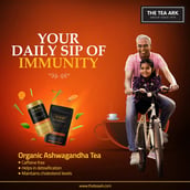 The Tea Ark Organic Ashwagandha Turmeric Tea,  100% Natural - Tin  100 g 
