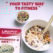 3 - UNIFIT Cranberry Oats with Nuts & Seeds, 250 g Unflavoured