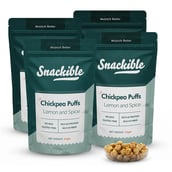 1 - Snackible Chickpea Puffs,  Lemon & Spice (Pack of 6)  35 g 