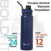 2 - Boldfit Thermo Water Bottle, Blue 800 ml
