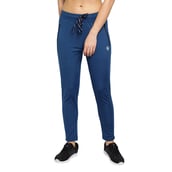 1 - John Ally Women's Gym Track Pant Zipper Pocket with Anti-Microbial Technology,  Berlin Blue  Large 