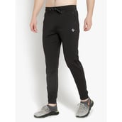 2 - John Ally Jogger Track Pant for Men with Two Zipper Pockets and Premium Fabric,  Jet Black  Medium 