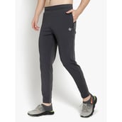 2 - John Ally Track Pant for Men with Two Zipper Pockets and Premium Fabric,  Gunmetal Grey  Small 