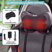 5 - beatXP Deep Heal Pillow Shiatsu Infrared Heat Therapy Massager,  Black 