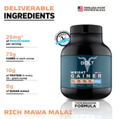 5 - Bolt Weight Gainer Super-Charged with Phycocyanin,  5 lb  Mawa Malai with Free Shaker 