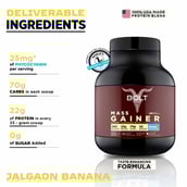 2 - Bolt Mass Gainer Super-Charged With Phycocyanin, 5 lb Jalgaon Banana