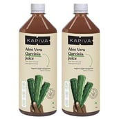 1 - Kapiva Aloe Vera + Garcinia Juice (Supports Weight Management),  1 L  Unflavoured (Pack of 2) 