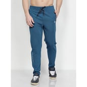 5 - John Ally Gymwear Trackpant for Men with Zipper Pockets & Dryfit Fabric,  Berlin Blue  Small 