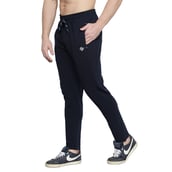 1 - John Ally Gymwear Trackpant for Men with Zipper Pockets & Dryfit Fabric,  Midnight Blue  XL 