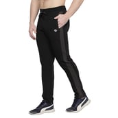 1 - John Ally Men's Gym & Sports Trackpant with Two Zipper Pockets,  Jet Black  Small 