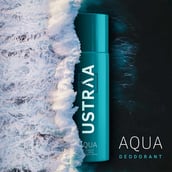 3 - Ustraa Deodorant Body Spray for Men, 150 ml Aqua (Pack of 3)