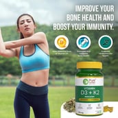 3 - Pure Nutrition Vitamin D3 + K2,  60 tablet(s)  Unflavoured 