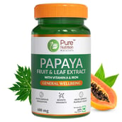 1 - Pure Nutrition Papaya Fruit & Leaf Extract,  60 veggie capsule(s) 