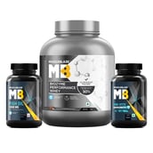 MuscleBlaze Biozyme Performance Whey 2kg & Fish Oil 90 Capsules & MB-Vite Immunity 60 Tablets Combo