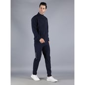 2 - John Ally Men's Gym Tracksuit with Zipper Pockets,  Navy Blue  2XL 