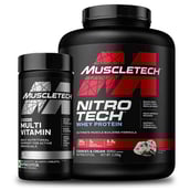 1 - MuscleTech Nitrotech Whey Protein & Platinum Multivitamin Combo, 2 Piece(s)/Pack Cookies & Cream