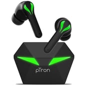 1 - Ptron Bassbuds Jade Gaming Wireless Earbuds,  Black 