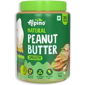 1 - Alpino Peanut Butter (Unsweetened),  1 kg  Natural Smooth 