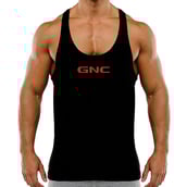 1 - GNC Plain Stringer for Men,  Black  L 