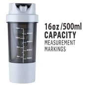 4 - Love4ride Shakeit Protein Shaker Bottle,  Grey  500 ml 