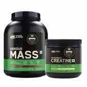 3 - ON (Optimum Nutrition) Serious Mass & Micronized Creatine Powder 0.55 lb Combo,  6.6 lb  Chocolate 