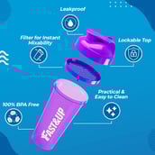 4 - Fast & Up Protein Shaker Bottle,  Purple  800 ml 