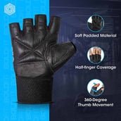 2 - Boldfit Gym Gloves,  Black  Large 