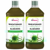 St.Botanica Wheatgrass Aloevera Juice (Pack of 2), Natural 0.500 L