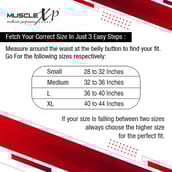 2 - MuscleXP Gym Nylon Padded Weightlifting Belt,  Black  Small 