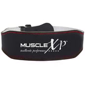 1 - MuscleXP Leather Weight Lifting Gym Belt,  Black  Large 