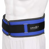 2 - MuscleXP Weight Lifting Gym Belt,  Blue  XL 