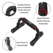 3 - Love4ride Push Up Bars Stand with Foam Grip Handle, Black Free Size