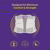 3 - Careforce Contoured Lumbar Support Belt, Grey Medium