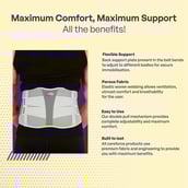 6 - Careforce Contoured Lumbar Support Belt, Grey Extra Large