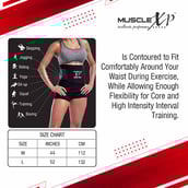 2 - MuscleXP Sweat Belt, Black 46 inches