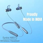 3 - Syska NB072 Wireless Bluetooth Headset,  Blue 