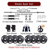 2 - BULLAR 20 kg Cast Iron Home Gym Set