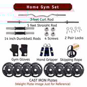 2 - BULLAR 30 kg Cast Iron Home Gym Set
