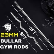 3 - BULLAR 20 kg Chrome Plated Steel Home Gym Set