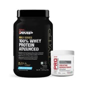 GNC Amp Gold Series 100% Whey Protein Advanced 2lb & Creatine Monohydrate 0.22lb Combo,  2 Piece(s)/Pack  Vanila Ice Cream & Unflavoured 