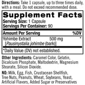 4 - Natrol Yohimbe Bark 500mg,  90 capsules 